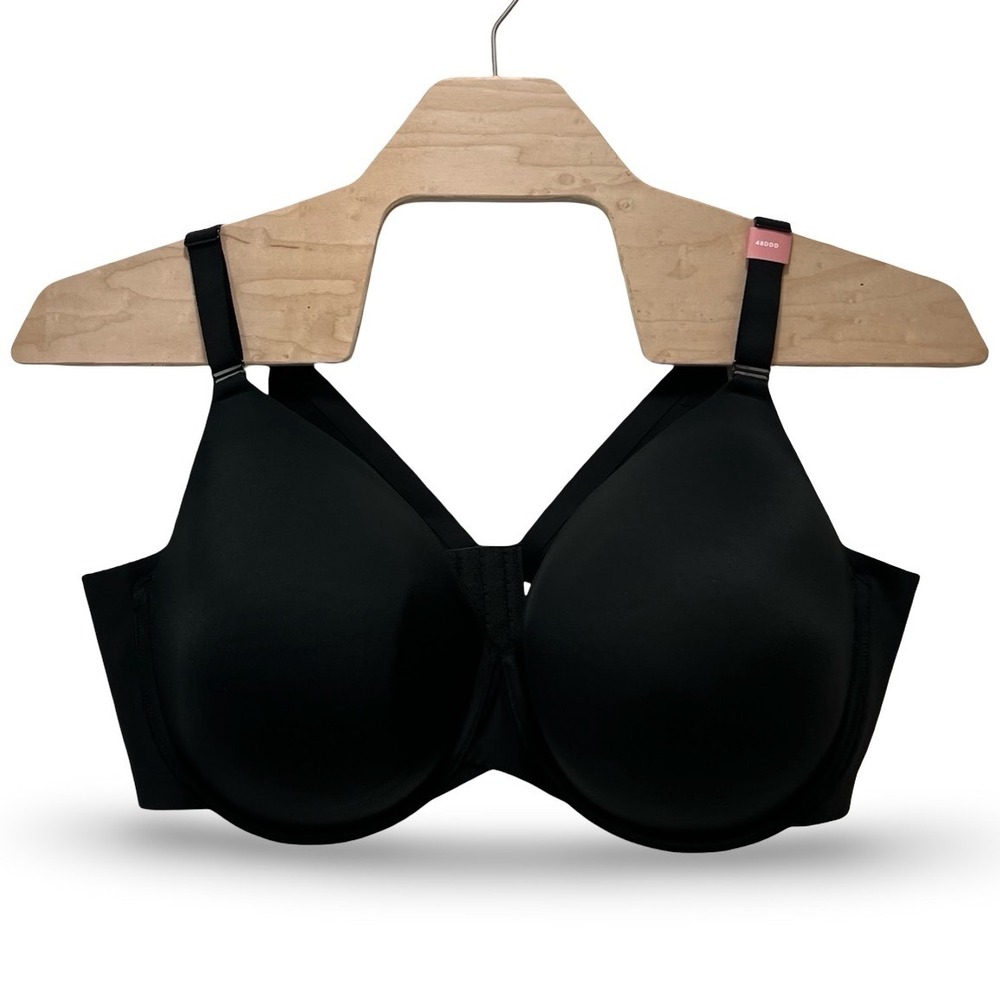 Cacique Modern Collection Front Close Bra Blk 48DDD Lightly Lined Full Coverage